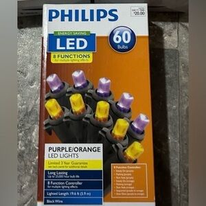 Philips LED Lights with Purple and Orange Bulbs
